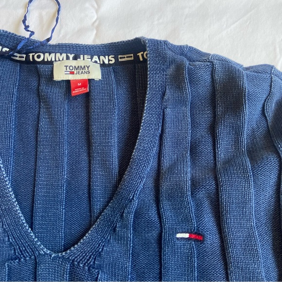 ASOS | Tommy Jeans cropped rib sweater in washed blue - Picture 4 of 6